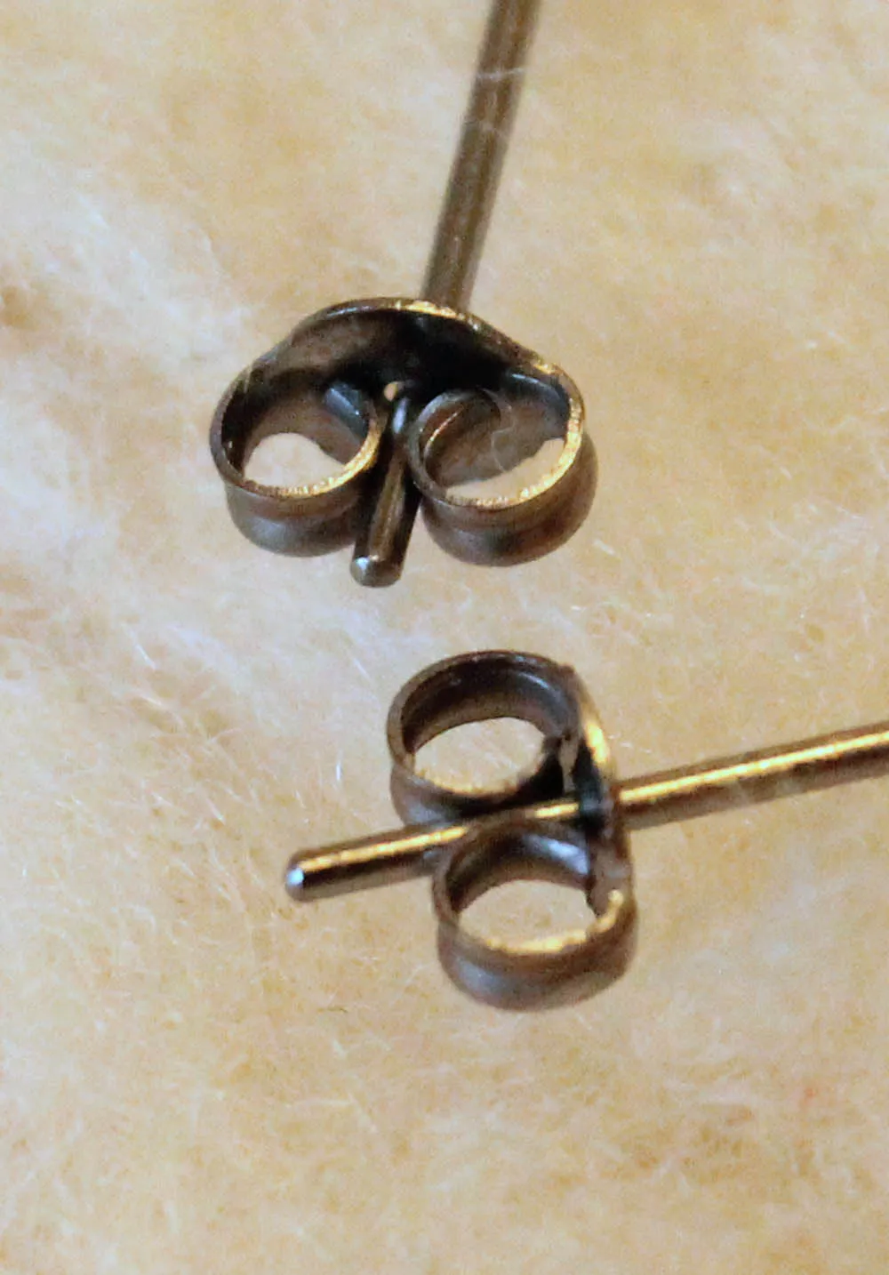Lapis Lazuli Bezel Gemstone, Small (Niobium or Titanium Stud Earrings)