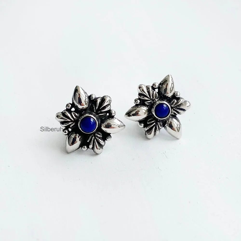 Lapis Lazuli Silver Stud