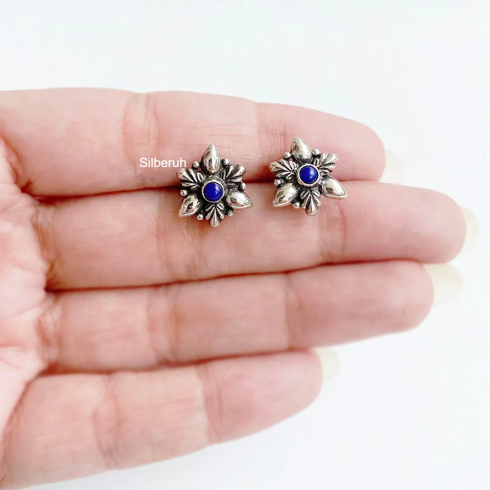 Lapis Lazuli Silver Stud