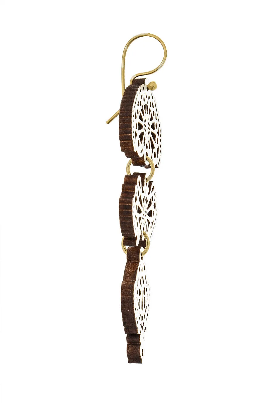 LEAVES White Wooden Earrings