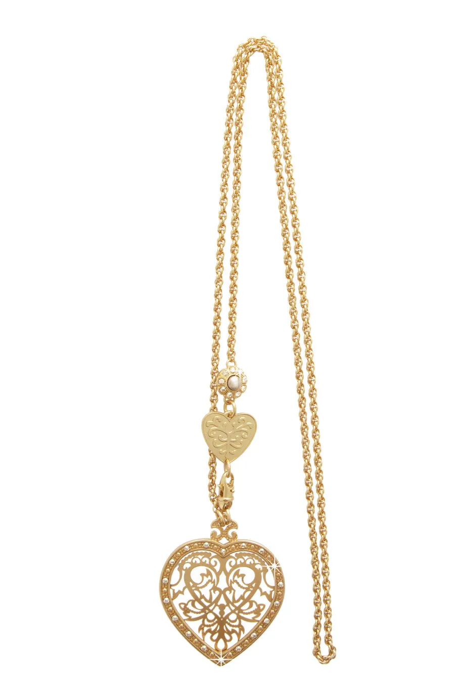 LK DESIGNS HEART Gold Filigree Pendant