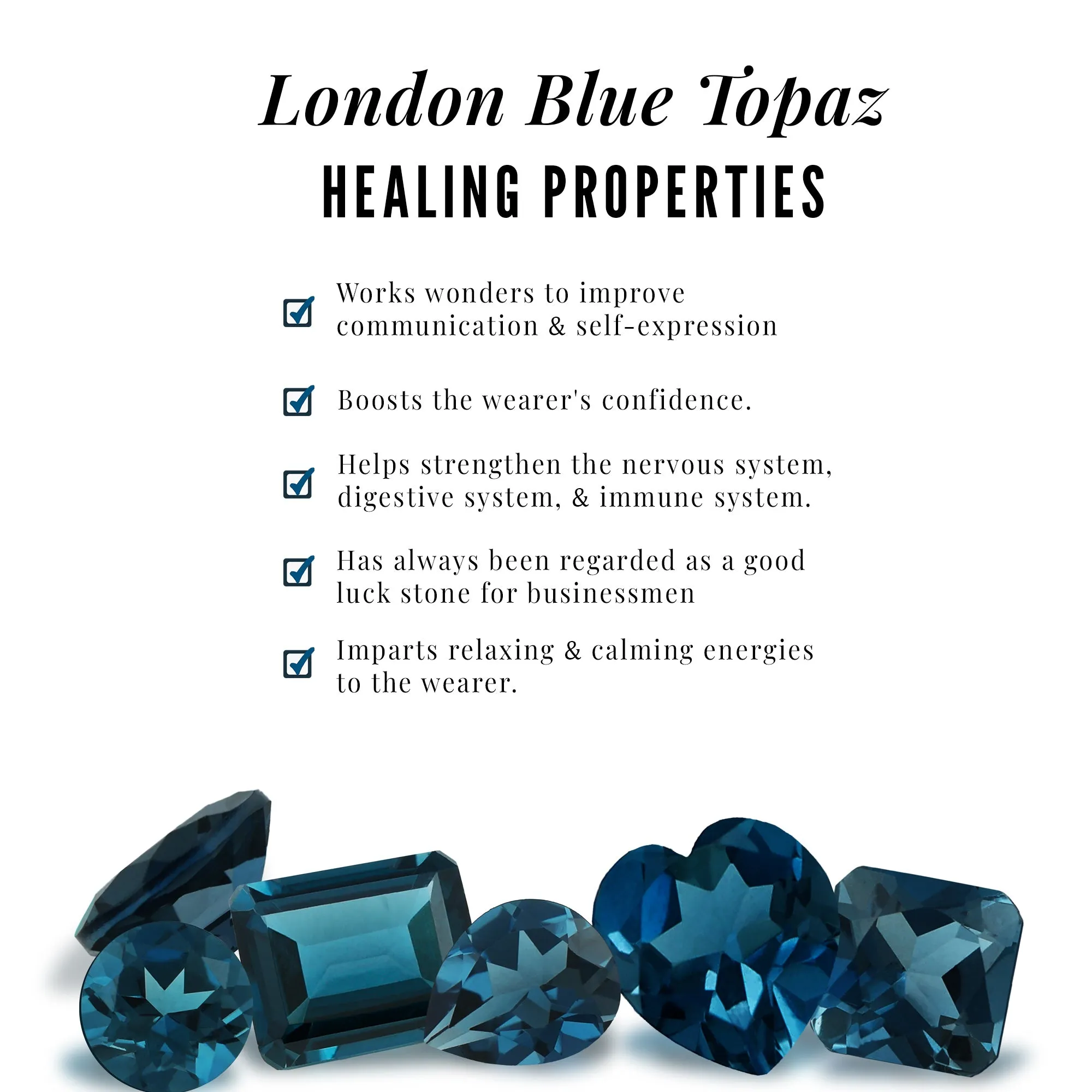 London Blue Topaz and Diamond Ring Set in Prong Setting