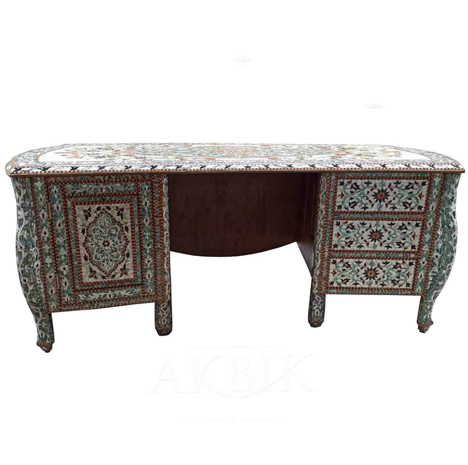 Moonlight Marquetry Executive Desk