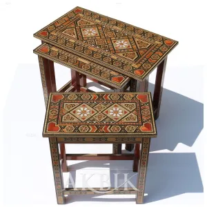 Mosaic Levantine Nesting Tables Set