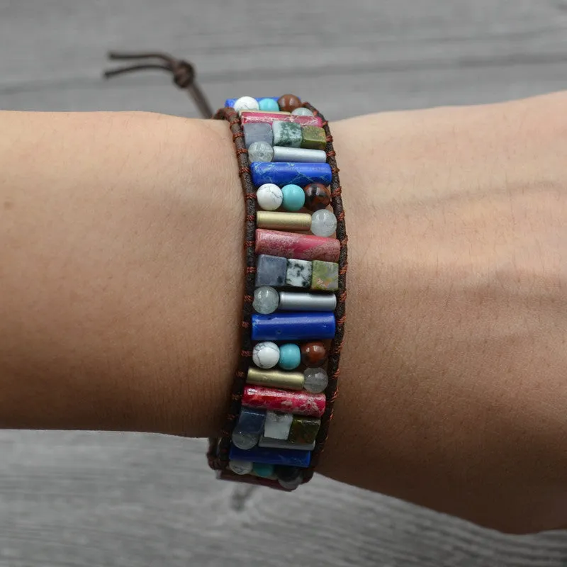 Multi-layer beaded bracelet