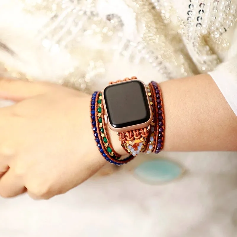Natural Blue Jade Apple Watch Band