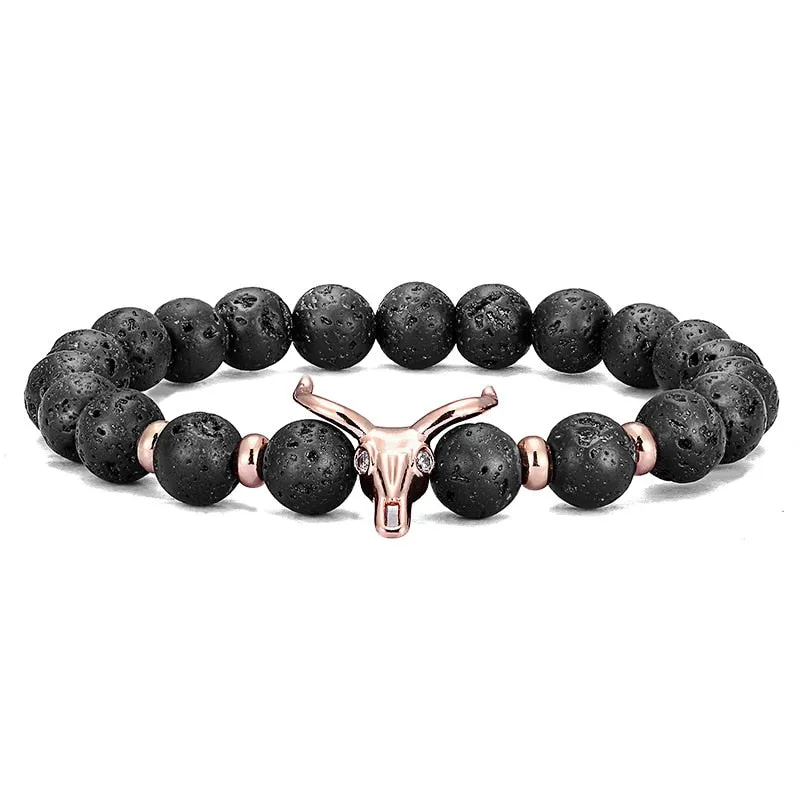 Natural Lava stone beads Healing Balance Chakra charm bracelet 8mm tiger eye bead Tibetan Buddha Prayer Bracelet for women men