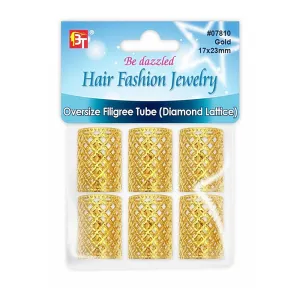 OVERSIZE FILIGREE TUBE 17mmX23mm - DIAMOND LATTICE
