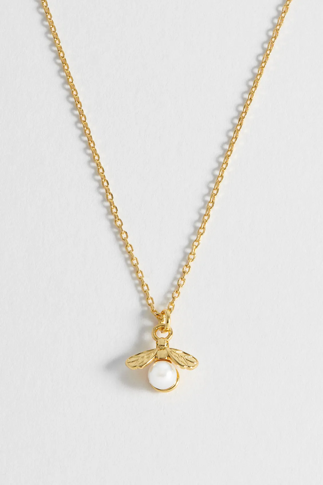 Pearl Bee Pendant Necklace