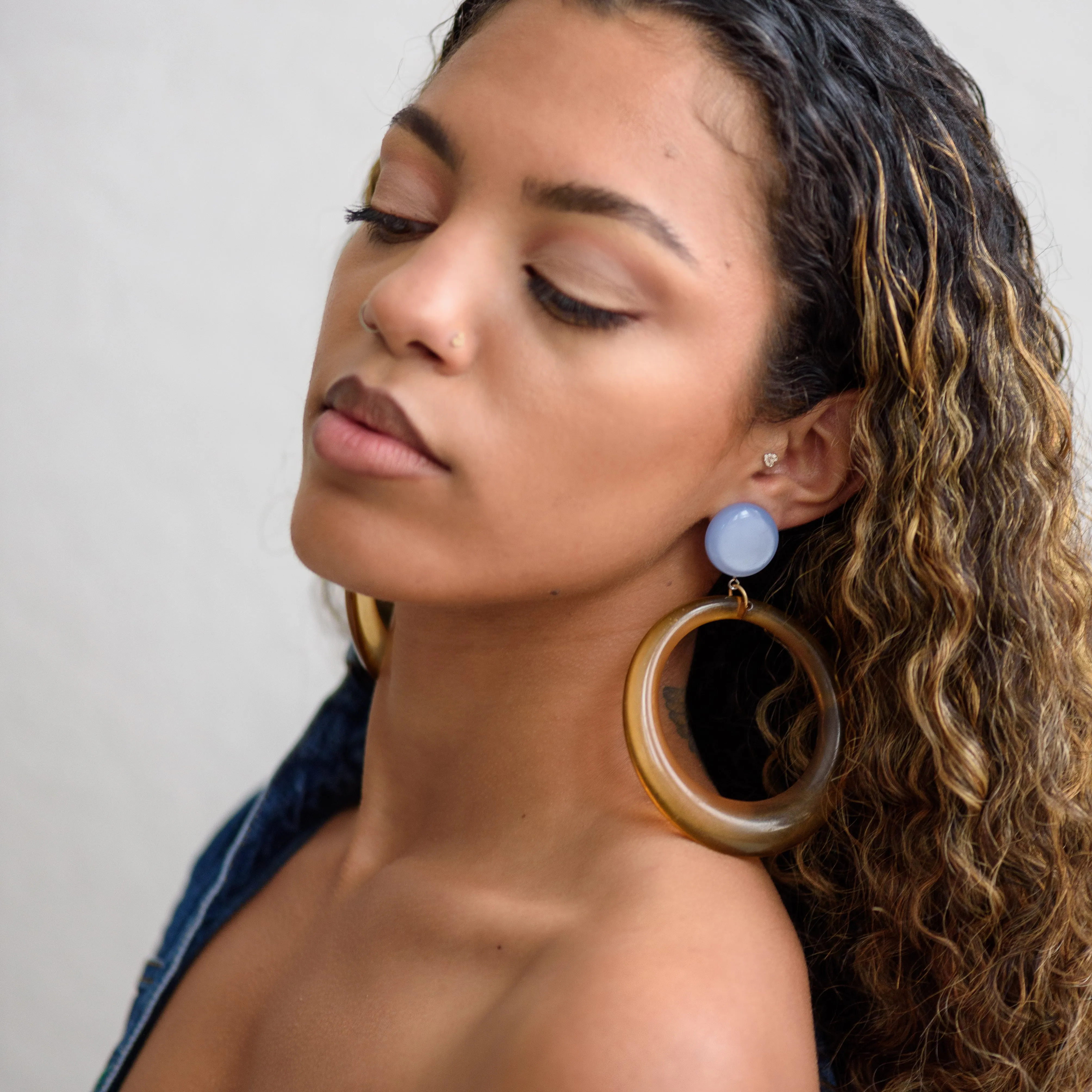 Pink & Emerald Moonglow Iris Earrings