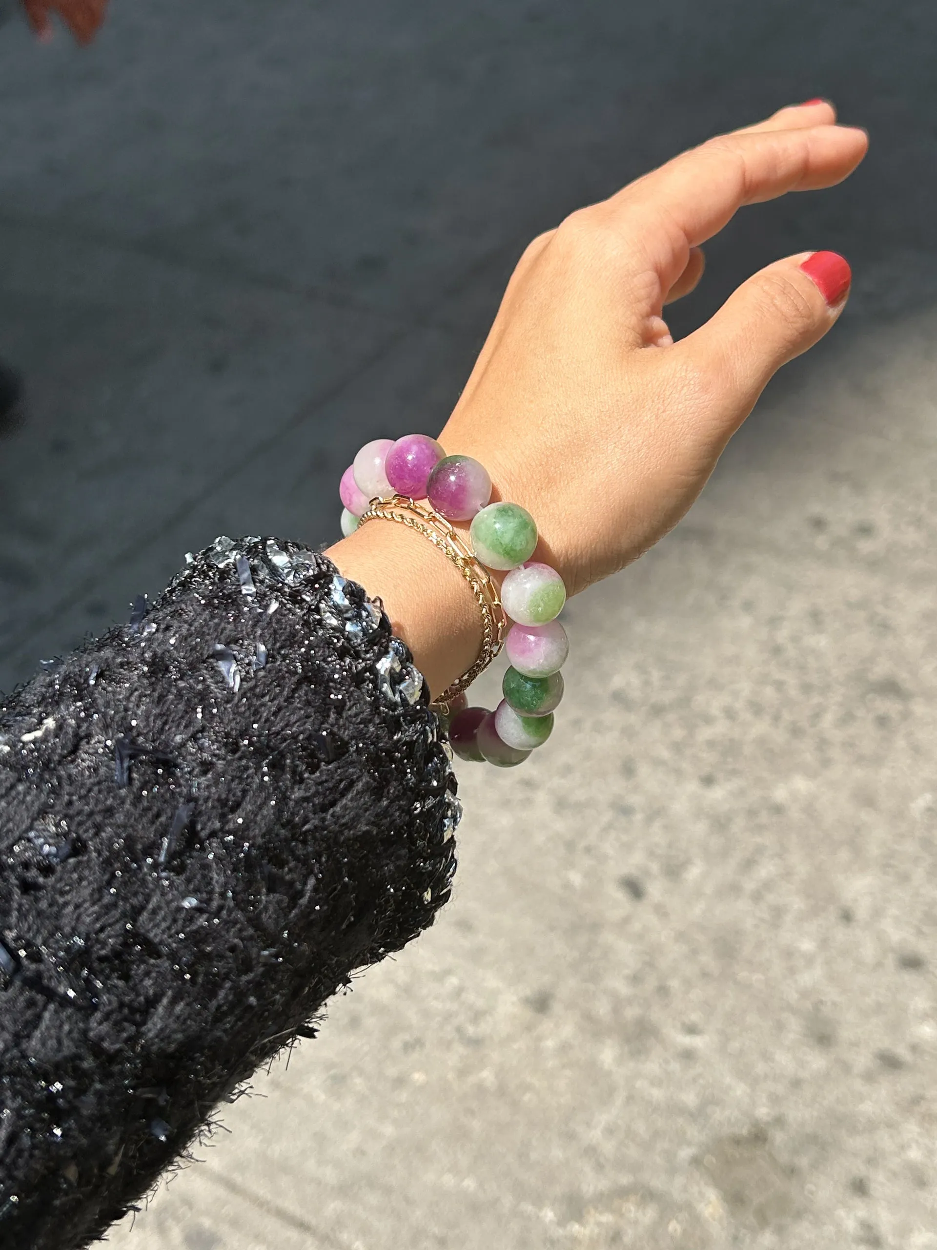 Pinot — Beaded jade stone bracelet