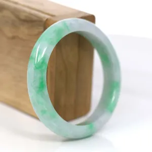 RealJade® Co. "Classic Bangle" Genuine Jadeite Jade Green Bangle Bracelet (55.93mm)#874