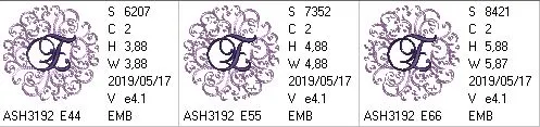 Regal Curls Monogram Letters E