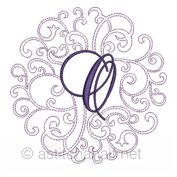 Regal Curls Monogram Letters O
