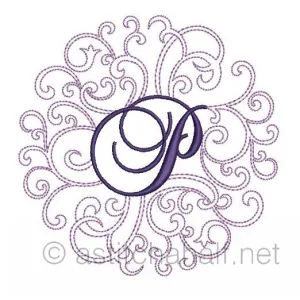 Regal Curls Monogram Letters P