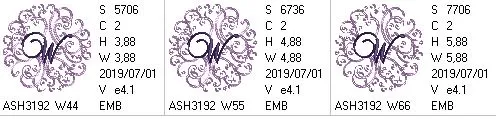 Regal Curls Monogram Letters W