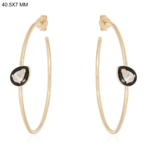 Regal Diamond Hoops Earrings