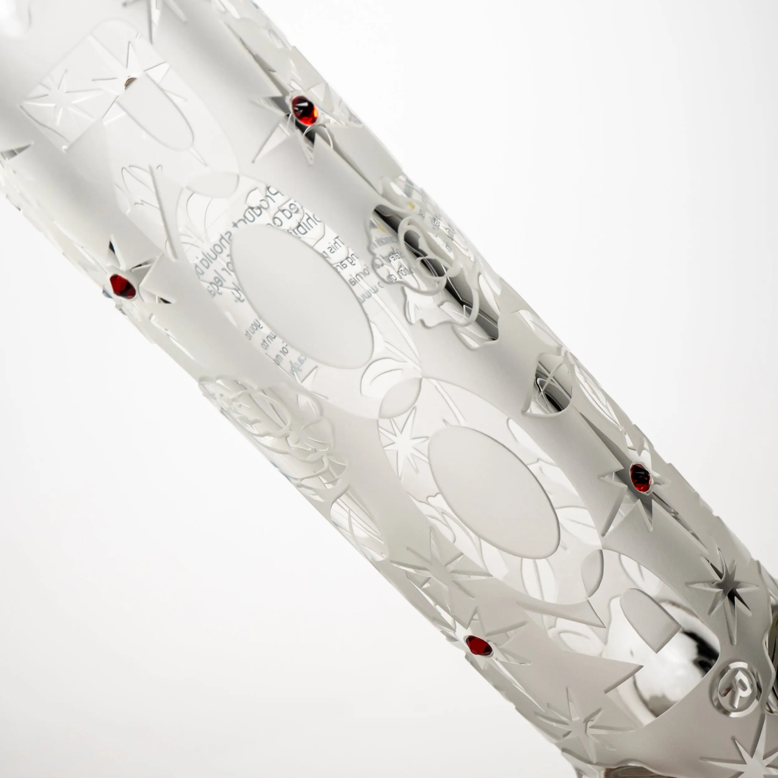 ROOR.US - 14" Custom Sandblasted Beaker - 50x9 - Swarovski - Roses