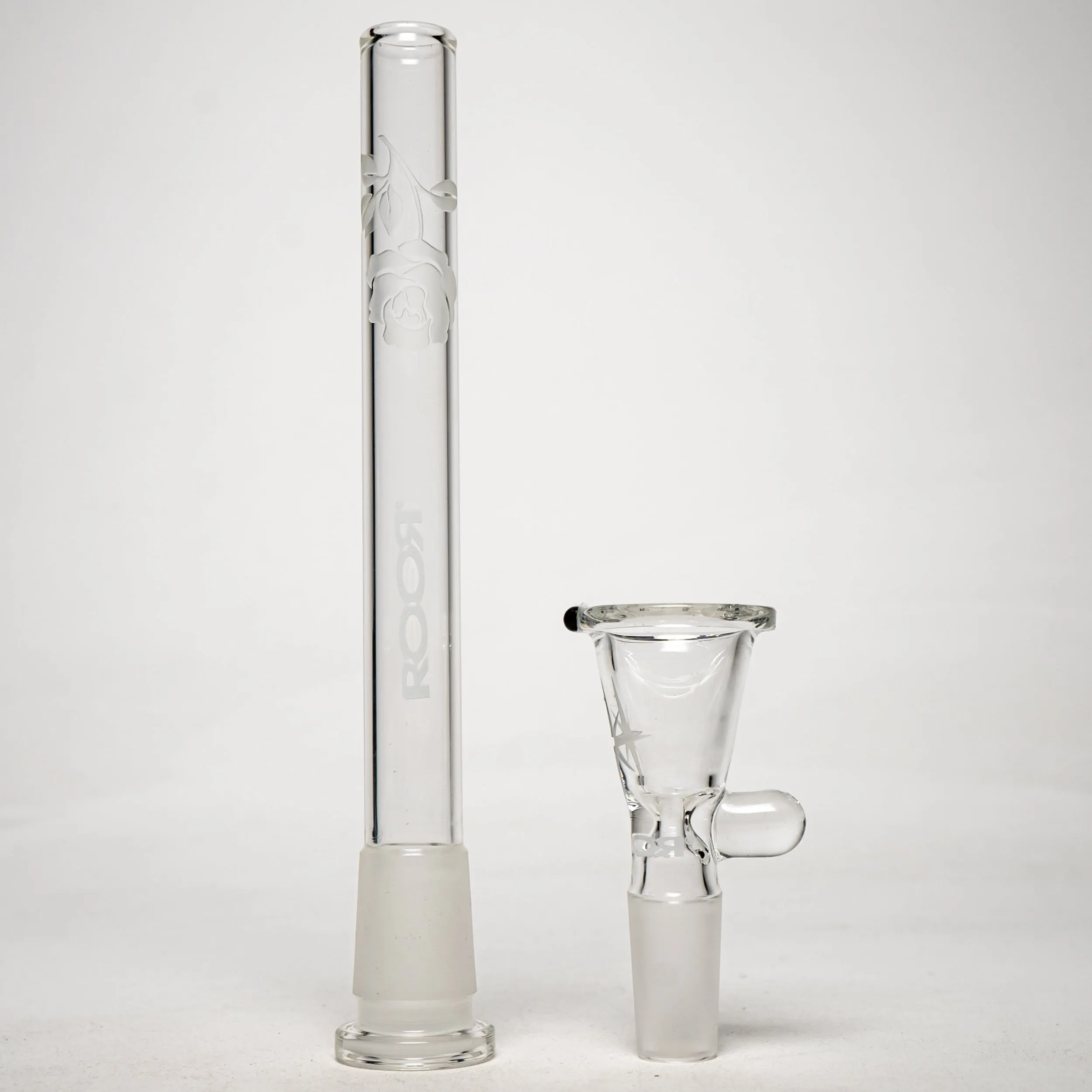 ROOR.US - 14" Custom Sandblasted Beaker - 50x9 - Swarovski - Roses