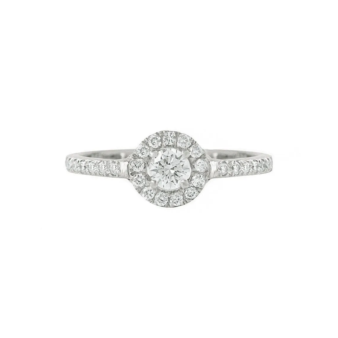 Round Diamond Halo Engagement Ring Basic