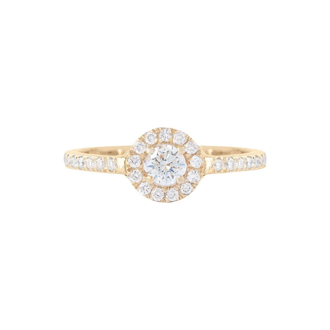 Round Diamond Halo Engagement Ring Basic