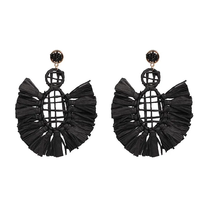 Summer Stylish Large Tassel Drop Earrings