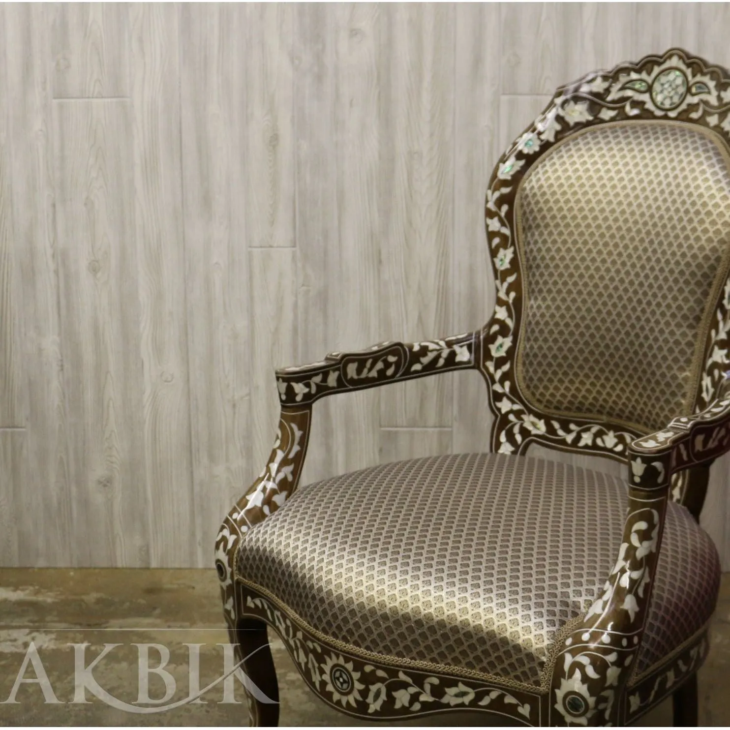 Sumptuous Iridescent Elegance Mother of Pearl Dining or Occasional Chair
