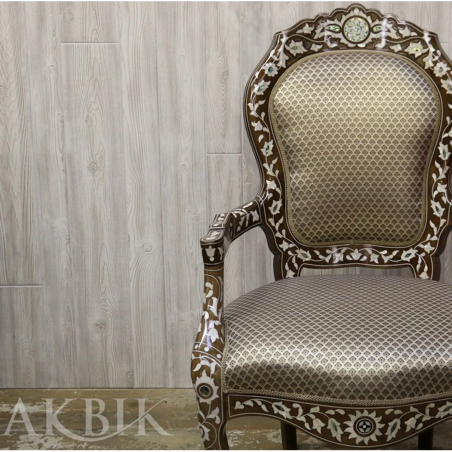 Sumptuous Iridescent Elegance Mother of Pearl Dining or Occasional Chair