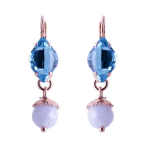 Tetra Leverback Earrings with Drop in "Lavender Fields" *Custom*