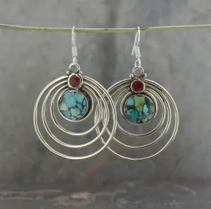 Tibetan Large Circle Earrings