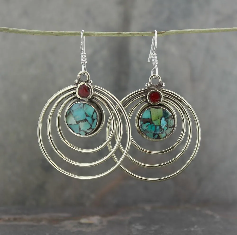 Tibetan Large Circle Earrings