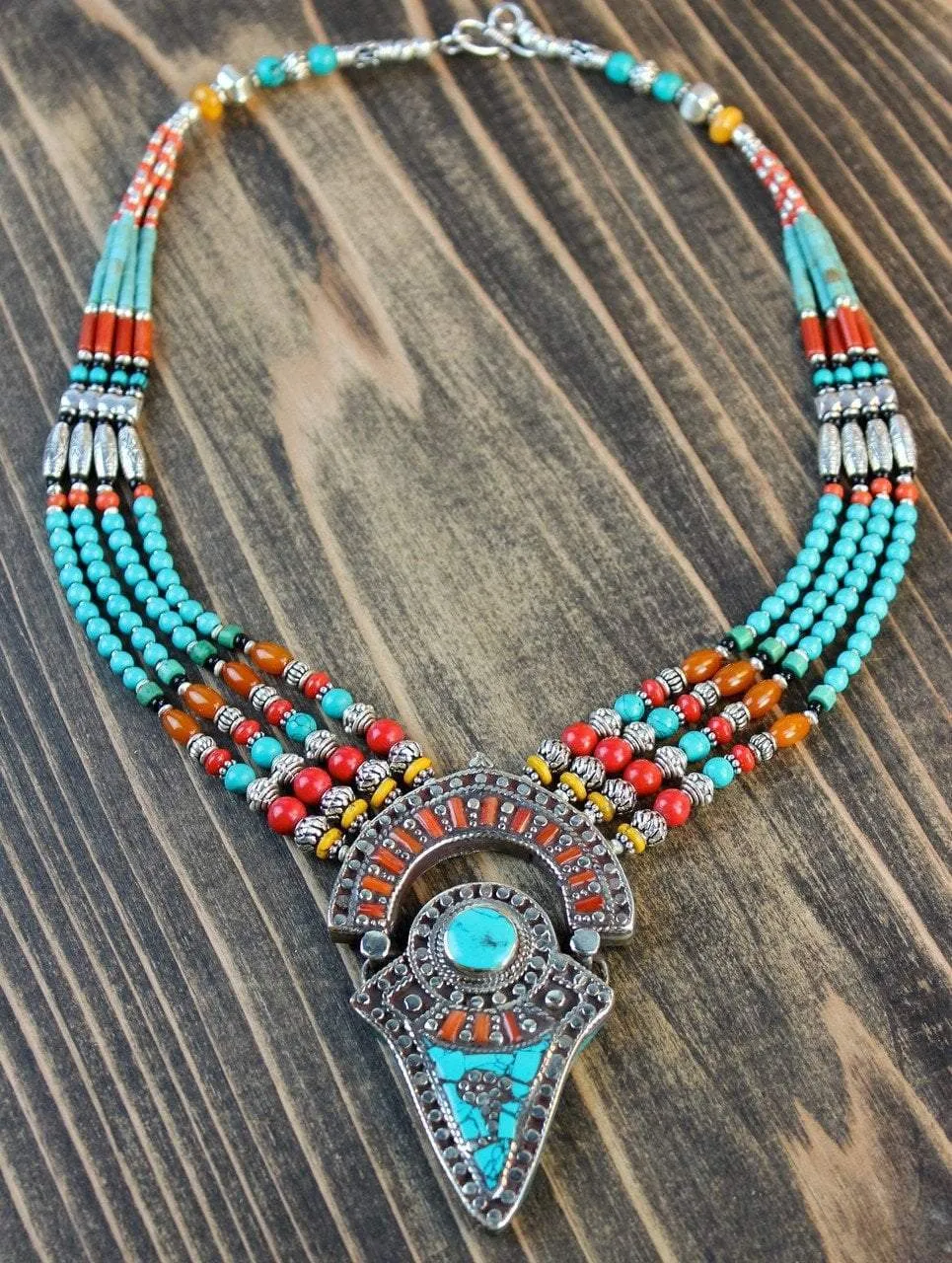 Tibetan Turquoise Clouds Over Lhasa Necklace