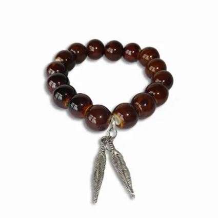 Tiger's Eye Charm Bangle