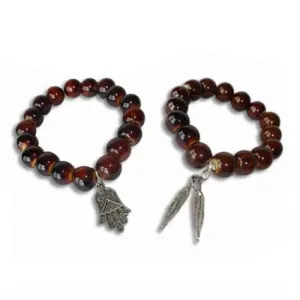 Tiger's Eye Charm Bangle