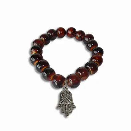 Tiger's Eye Charm Bangle