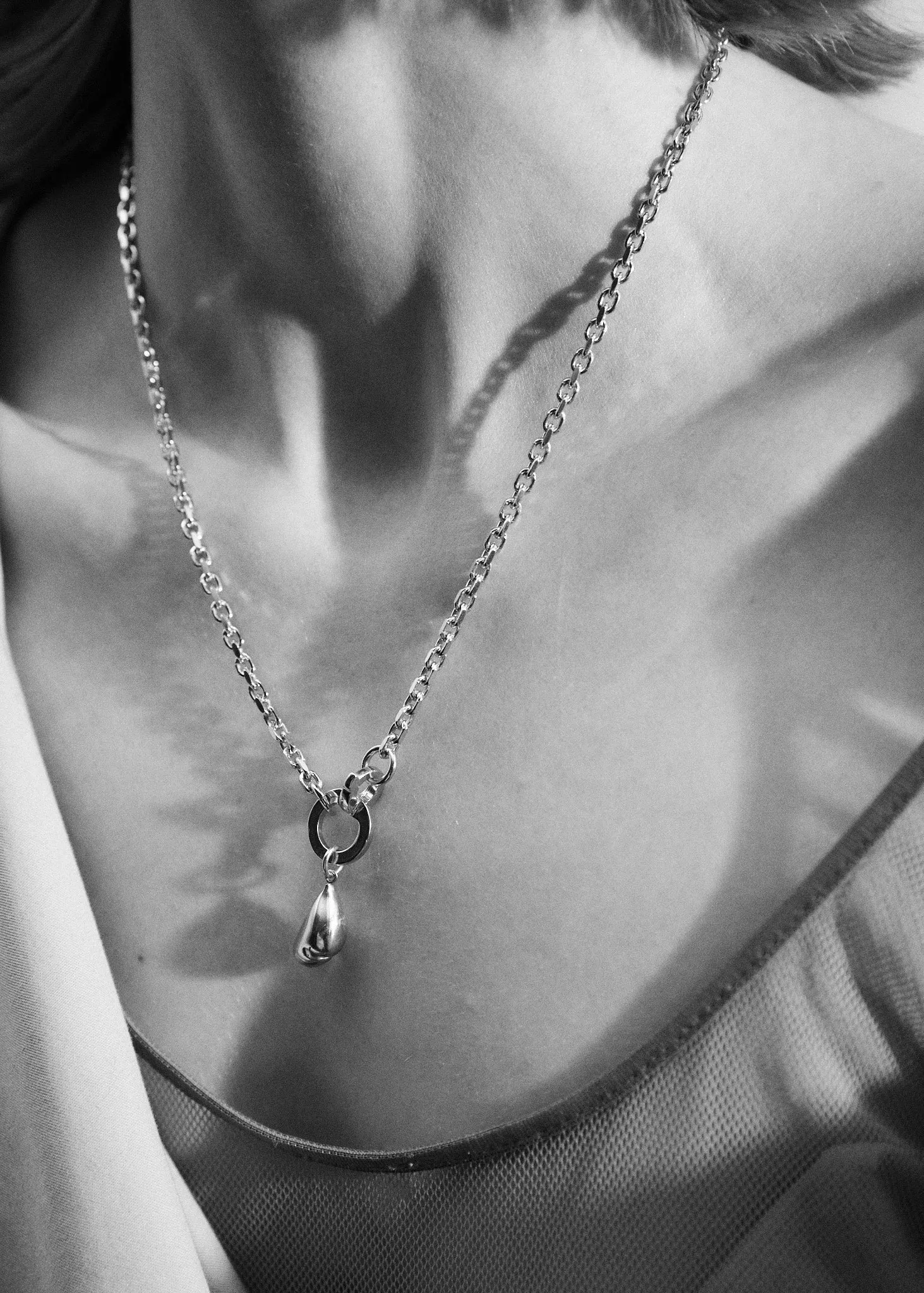 Waved Necklace Two Tone