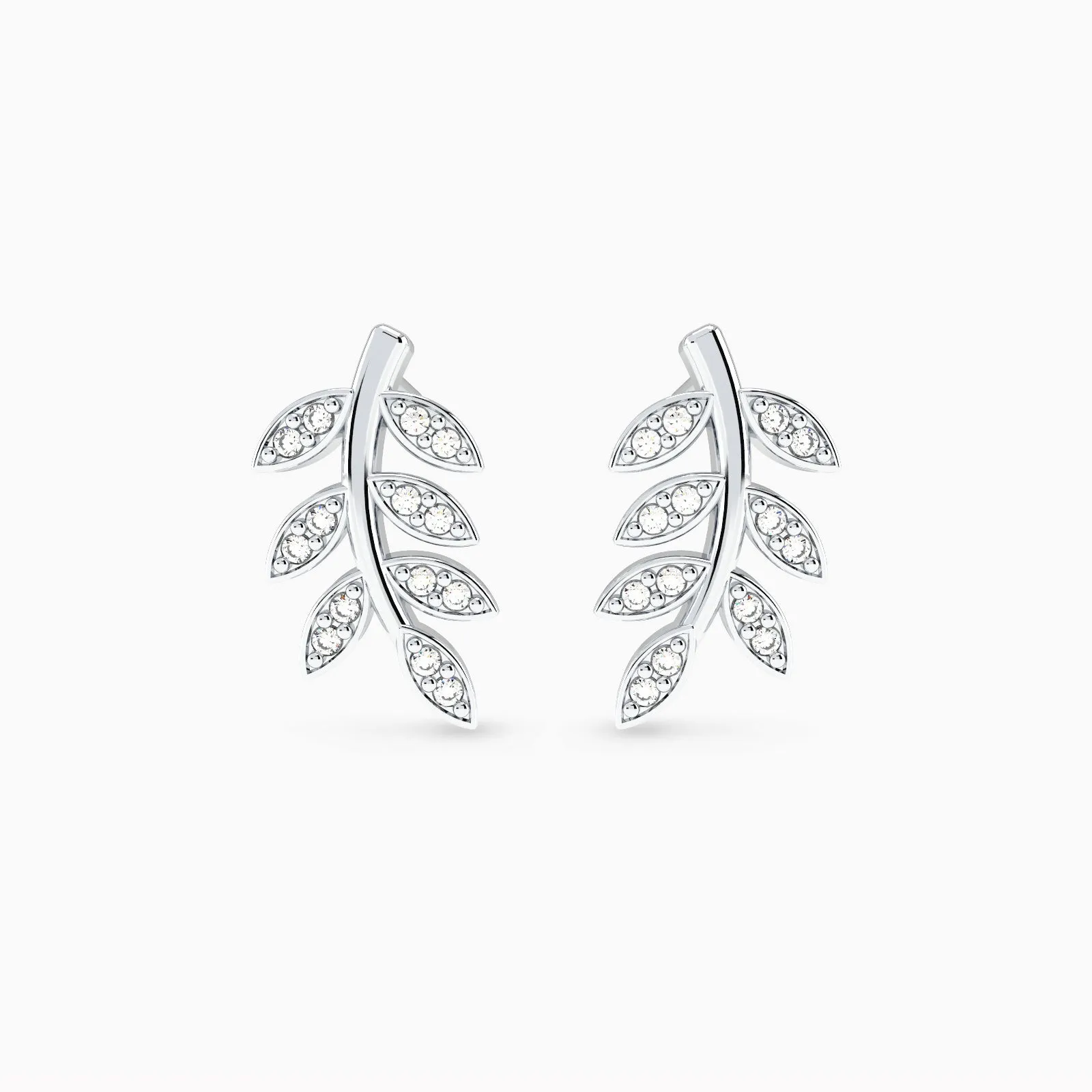 White Gold Moderately Royal Diamond Earring