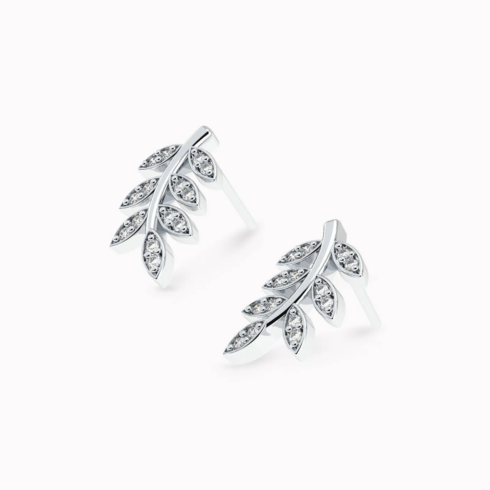 White Gold Moderately Royal Diamond Earring