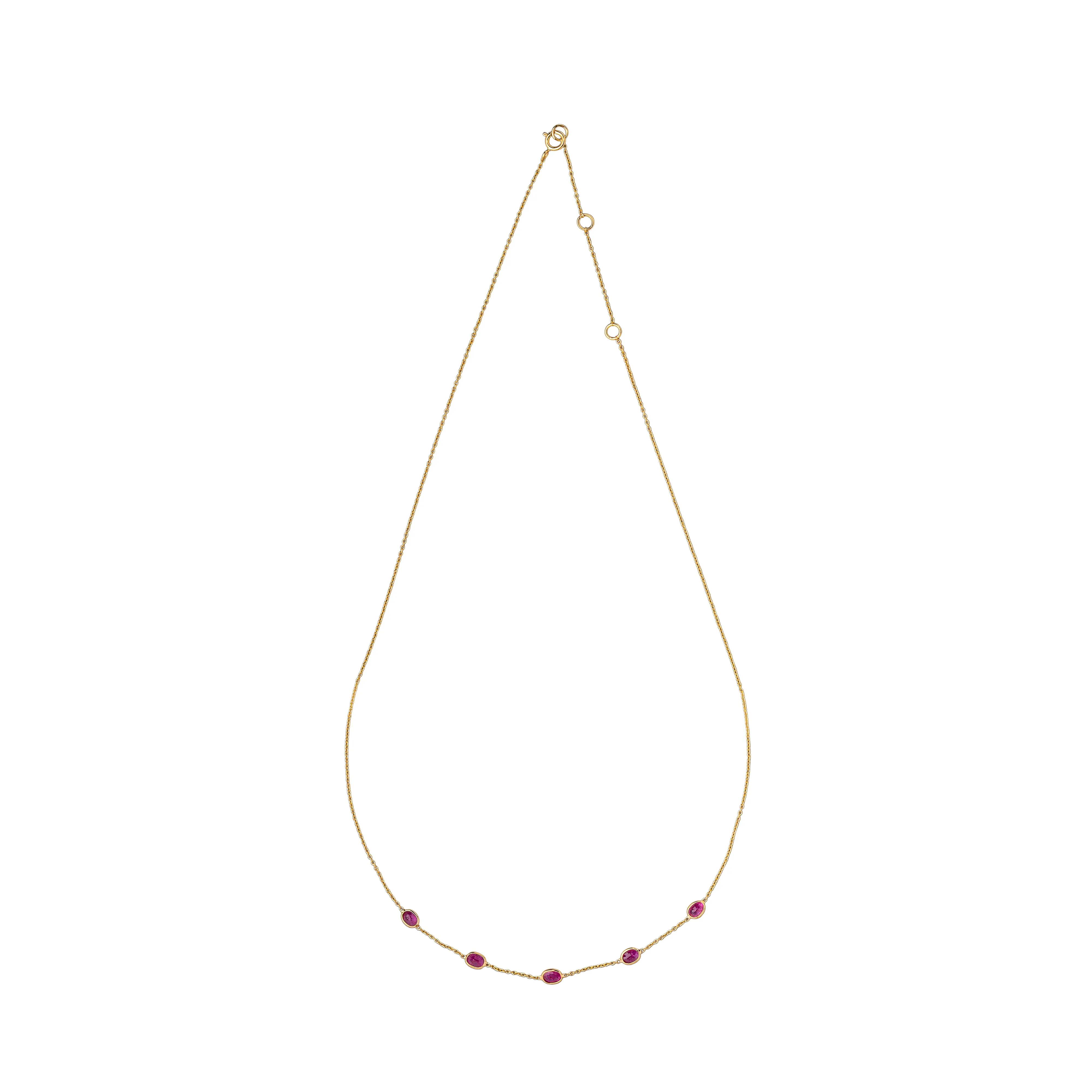 Zuri, Ruby Necklace, 18K Yellow Gold